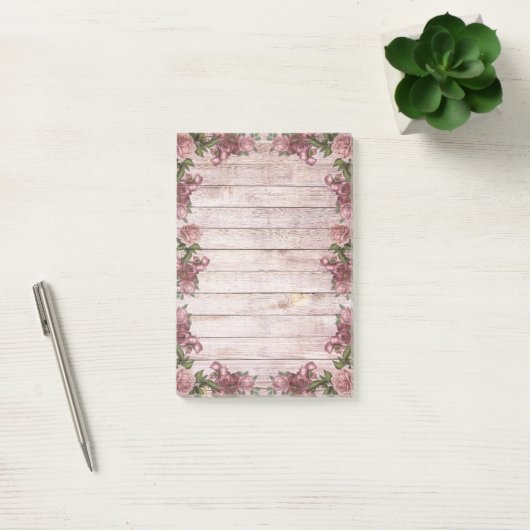 Post-it® Joli Rustique Roses Magenta (Bureau)