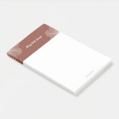 Post-it® Joli script floral terracotta rust chic (Incliné)