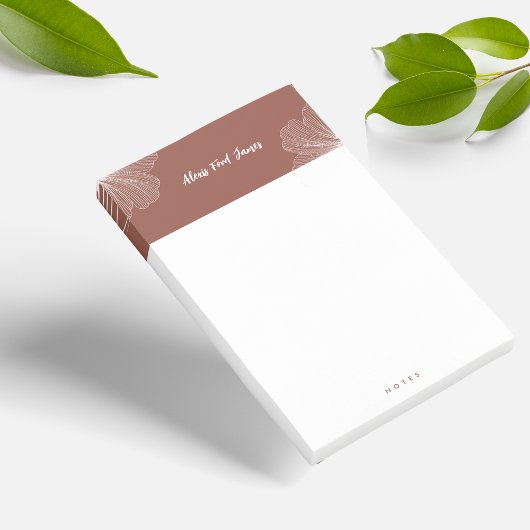 Post-it® Joli script floral terracotta rust chic