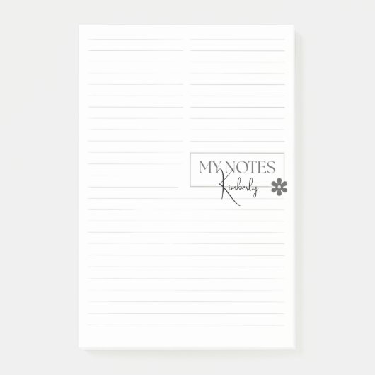 Post-it® Joli Simple Moderne Blanc Personnalisé (Devant)