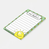 Post-it® Joli Soleil Vert Sourire Visage de l'enseignant (Incliné)