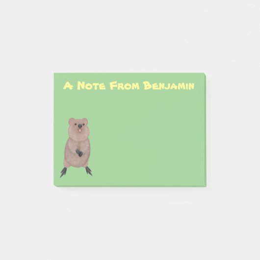 Post-it® Joli sourire mignon dessin animé quokka (Devant)