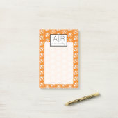 Post-it® Joli squelette d'Halloween Citrouille Confetti Spr (Sur un bureau)