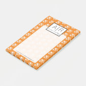 Post-it® Joli squelette d'Halloween Citrouille Confetti Spr (Incliné)