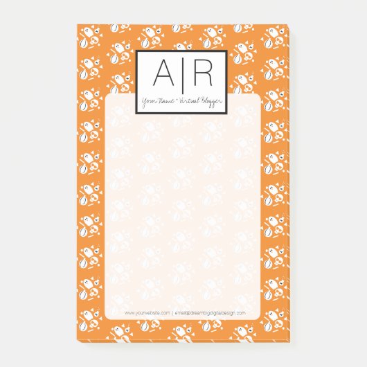 Post-it® Joli squelette d'Halloween Citrouille Confetti Spr (Devant)