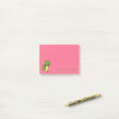 Post-it® Joli Stylish, Pois, Joyeux Crocodile (Sur un bureau)