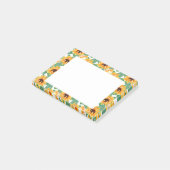 Post-it® Joli tournesol Jaune et Motif vert (Incliné)