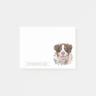 Post-it® Joli Tri-Aussie rouge aux fleurs| Personnalisé
