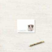 Post-it® Joli Tri-Aussie rouge aux fleurs| Personnalisé (Sur un bureau)
