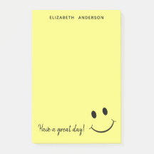 Joli visage Jaune Personnalisé Post-it Notes