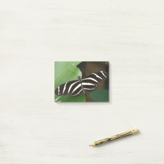 Post-it® Joli Zebra Longwing Papillon Post il note (Sur un bureau)