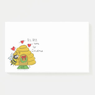 Post-it® Jolie abeille de Noël drôle dessin animé de vacanc