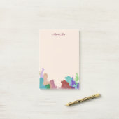 Post-it® Jolie Aquarelle Confetti Splatter Boarder (Sur un bureau)