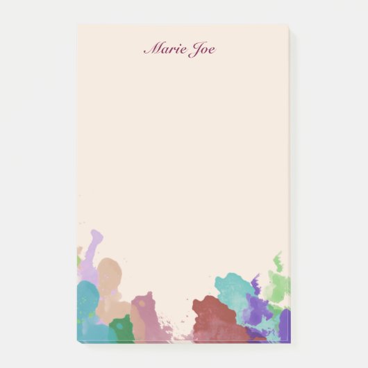 Post-it® Jolie Aquarelle Confetti Splatter Boarder (Devant)