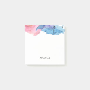 Post-it® jolie aquarelle design personnalisé post it note