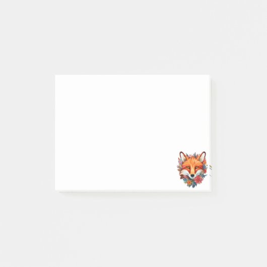 Post-it® Jolie aquarelle Fleur Fox (Devant)