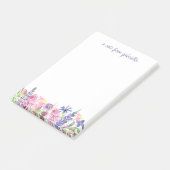 Post-it® Jolie aquarelle frontière florale personnalisée (Incliné)