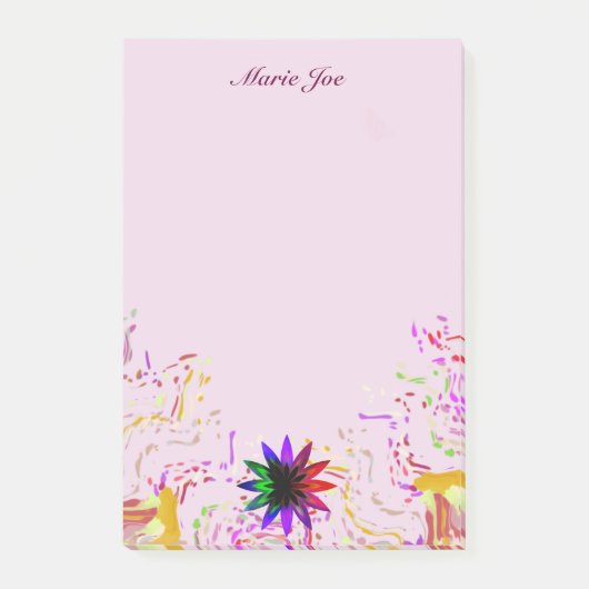 Post-it® Jolie Aquarelle Lotus Flower Boarder (Devant)