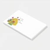 Post-it® Jolie Bee Christmas Drôle Cartoon de vacances (Incliné)