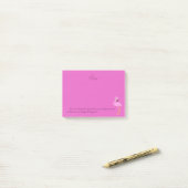 Post-it® Jolie Bible Vers Flamant Rose (Sur un bureau)