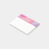 Post-it® Jolie couleur rose abstraite personnalisée (Incliné)