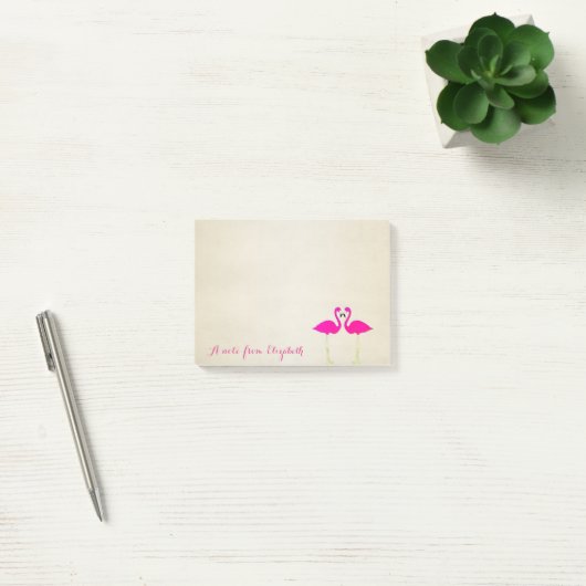 Post-it® Jolie élégance, Flamants roses (Bureau)
