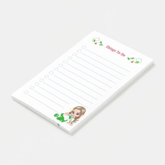 Post-it® Jolie Fée Noël à faire Post-it Notes (Incliné)