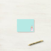 Post-it® Jolie fée sur fond bleu clair (Sur un bureau)