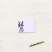 Post-it® Jolie Fée Violette et Papillon (Sur un bureau)