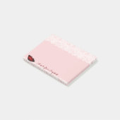 Post-it® Jolie fille élégante, dentelle, lèvres rouges (Incliné)