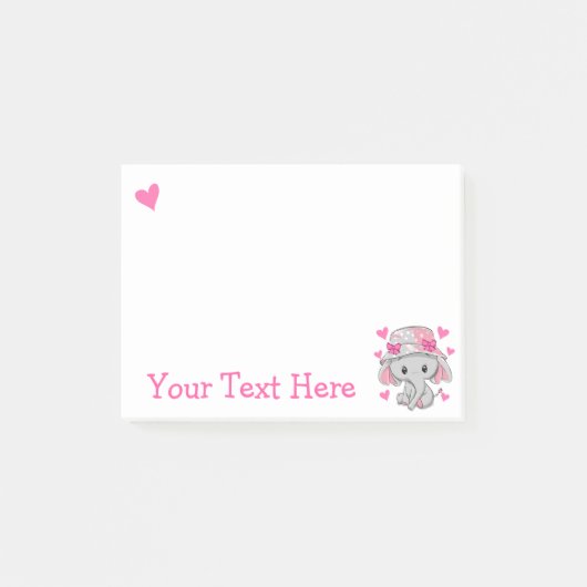 Post-it® Jolie fille éléphant bébé (Devant)