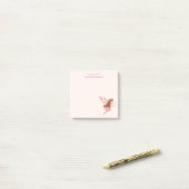Post-it® Jolie fille fée en robe rose capricieuse (Sur un bureau)