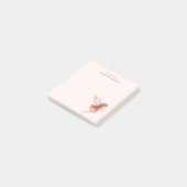 Post-it® Jolie fille fée en robe rose capricieuse (Incliné)