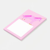 Post-it® Jolie fille rose bébé licorne (Incliné)