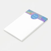 Post-it® Jolie fille rose pourpre et bleu Notes collantes (Incliné)