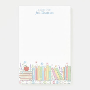 Post-it® Jolie Fleur Pastel Personnalisée Professeur Fémini