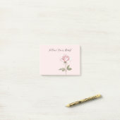 Post-it® Jolie Fleur Rose Rose (Sur un bureau)