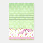 Post-it® Jolie floraison rose et verte avec libellule (Devant)