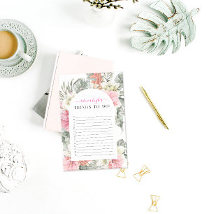 Post-it® Jolie flore tropicale Monogramme