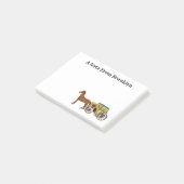 Post-it® Jolie illustration de cheval et de calèche royale (Incliné)