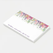 Post-it® Jolie illustration du jardin floral anglais (Incliné)