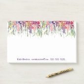 Post-it® Jolie illustration du jardin floral anglais (Sur un bureau)
