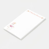 Post-it® Jolie lama aux fleurs orange et à la couronne doré (Incliné)