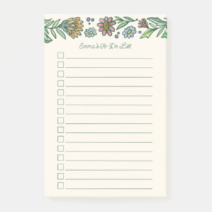 Post-it® Jolie liste artistique scandinave florale à faire