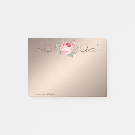 Post-it® Jolie Mignonne Élégante Rose Élégante (Devant)