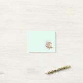 Post-it® Jolie parcelle en parfum avec soleil et arc en cie (Sur un bureau)