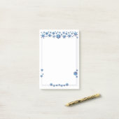 Post-it® Jolie Parties scintillant bleue Snowflakes hiver N (Sur un bureau)