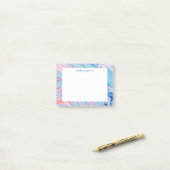 Post-it® Jolie peinture coulée pastel (Sur un bureau)