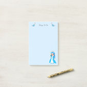 Post-it® Jolie petite princesse sur bleu clair Que faire (Sur un bureau)
