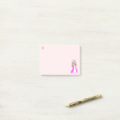 Post-it® Jolie petite princesse sur rose clair (Sur un bureau)